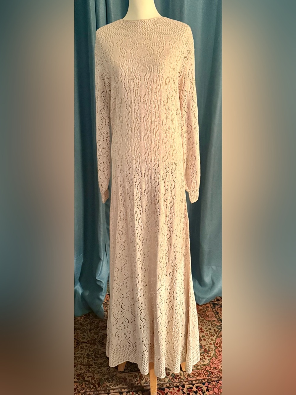 Baacal Loren Crochet Maxi Dress in Ivory